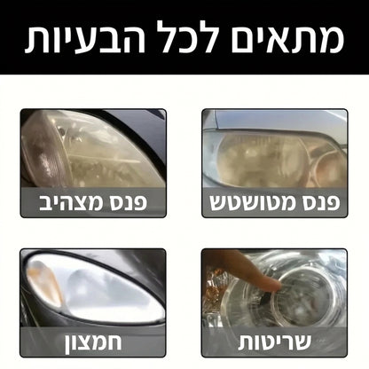 LumiFix – ערכת חידוש הפנסים: פנסים צהובים ועמומים חוזרים להיות כמו חדשים