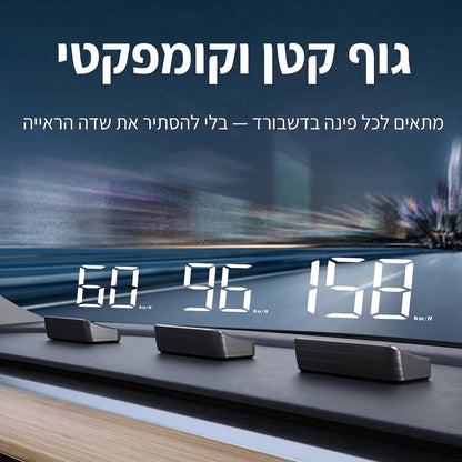 SpeedVision – תצוגת HUD לרכב: המהירות מול העיניים, כמו ברכבי יוקרה