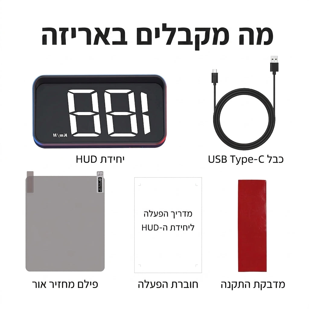 SpeedVision – תצוגת HUD לרכב: המהירות מול העיניים, כמו ברכבי יוקרה
