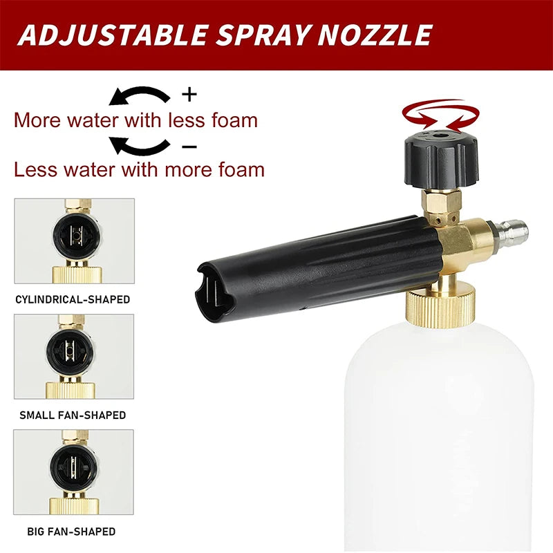 Water Spray Tool with 5 Pressure Washer Nozzle