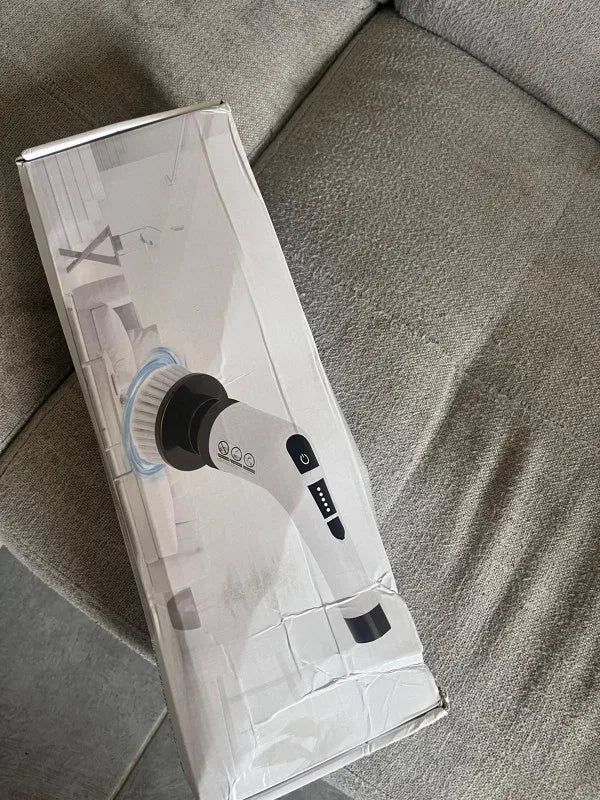 SpinMax Pro – מברשת ניקוי חשמלית מסתובבת עם 9 ראשים וידית מתארכת