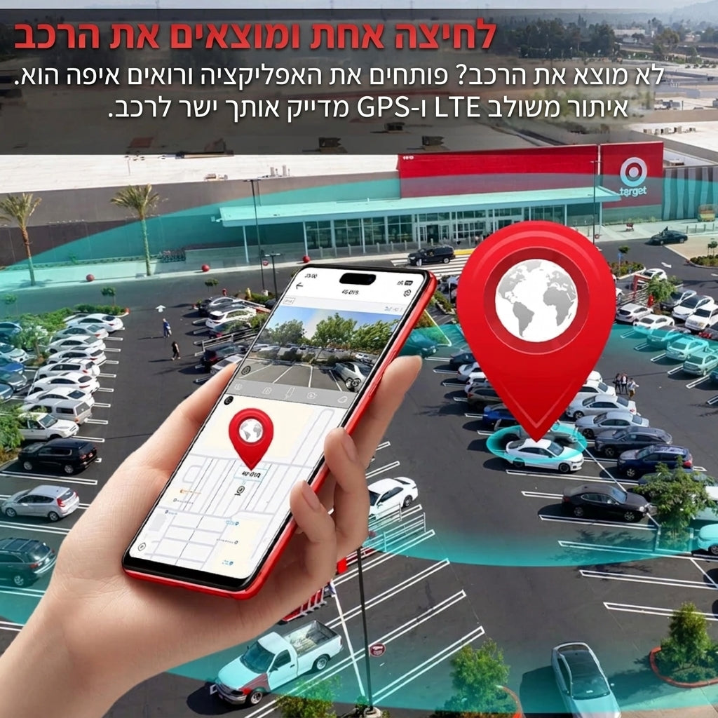 איתור הרכב בלחיצה אחת עם GPS