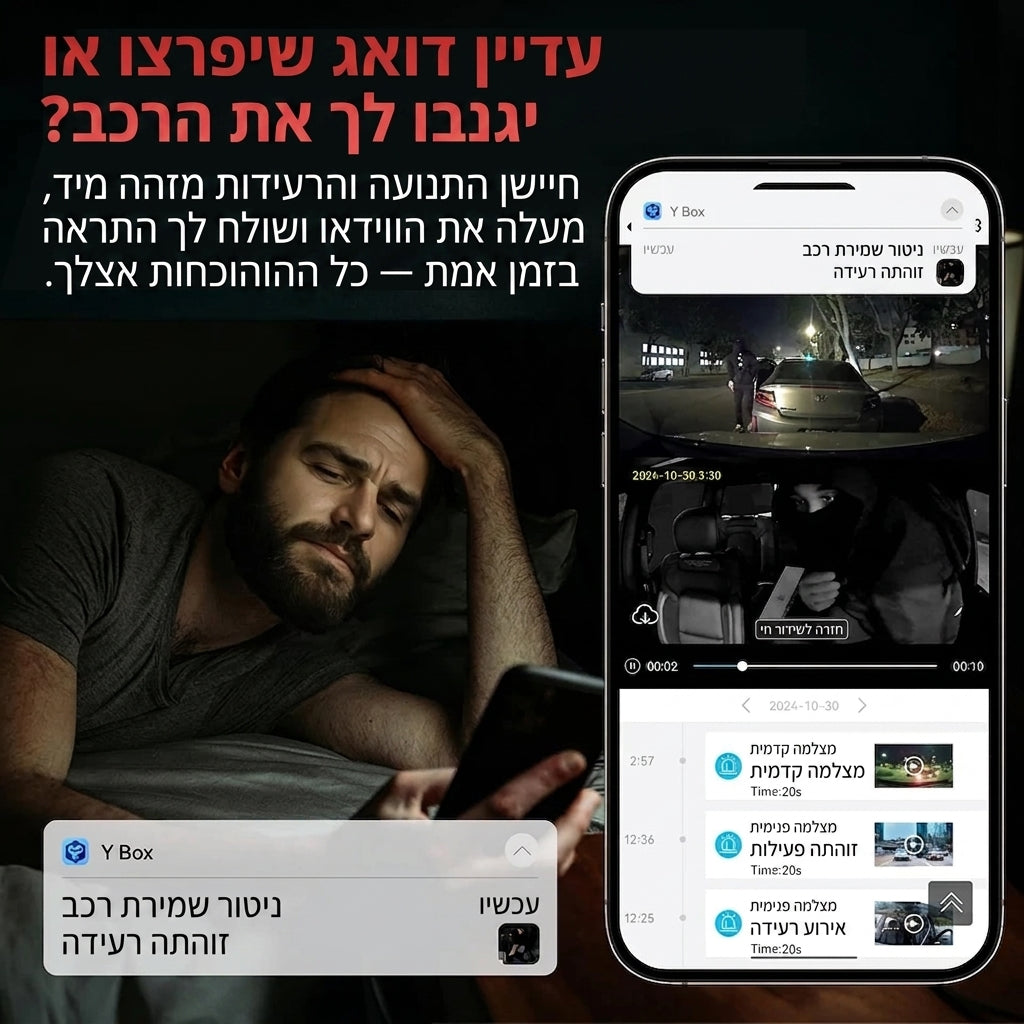 התראות מיידיות על פריצה או גניבה