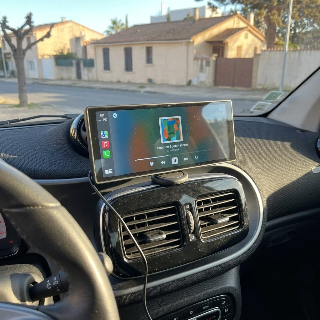 מסך עם מוזיקה ברכב