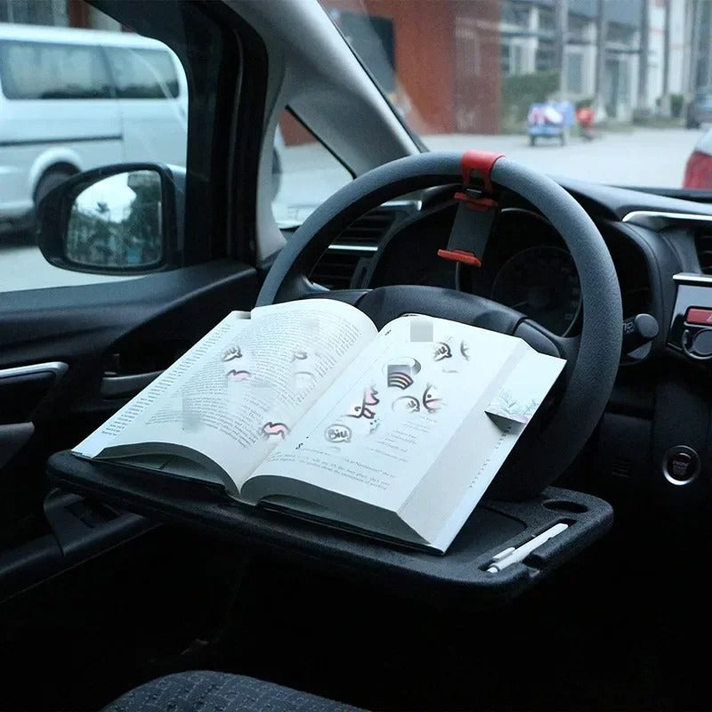 Multifunctional steering wheel dining table